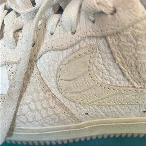 Nike Air Force 1 low python  Dx-2678_ 100  whiteTextured Sneakers sz 5.5 - Picture 10 of 12
